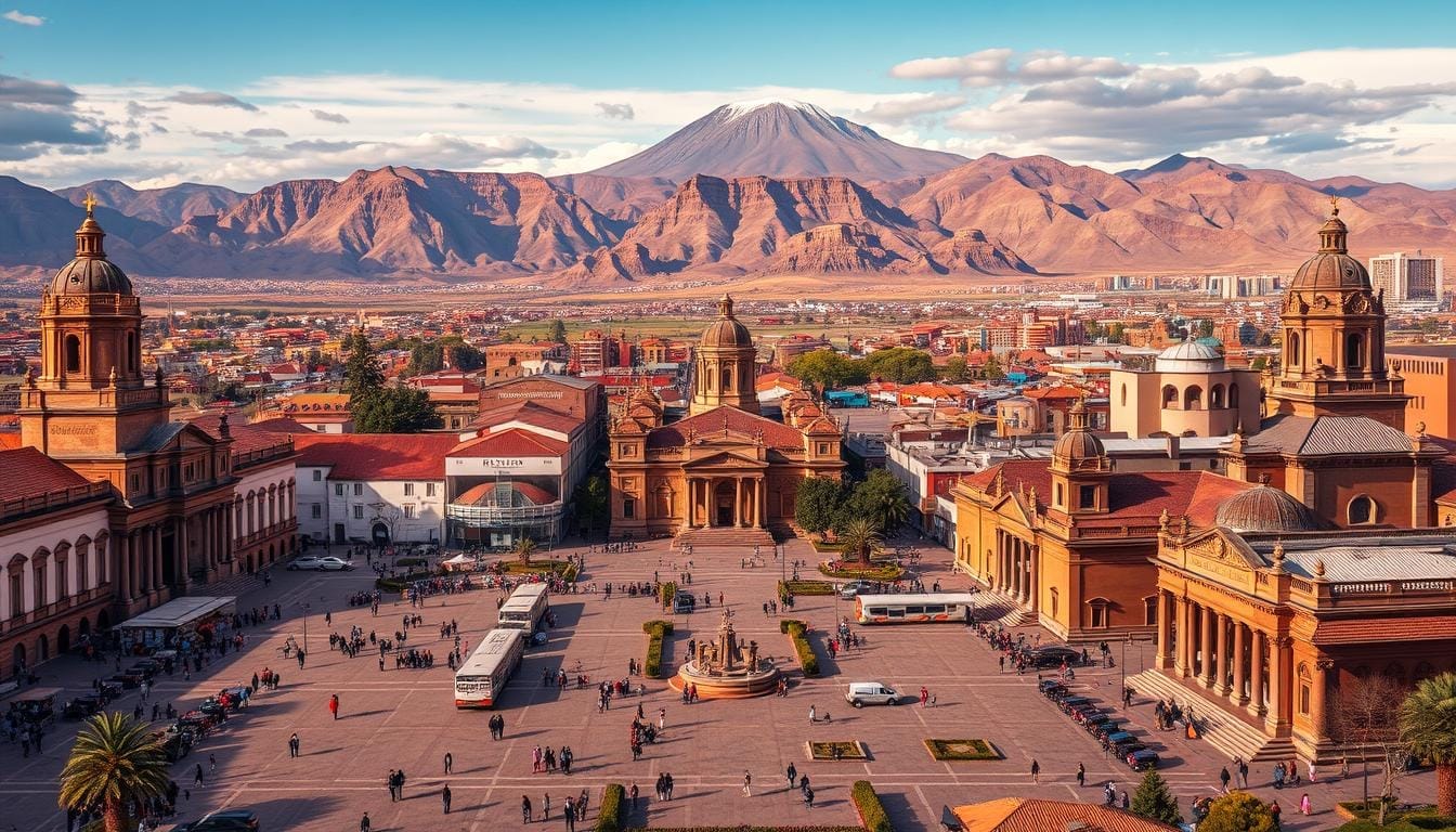 Famous landmarks in La Paz, Bolivia