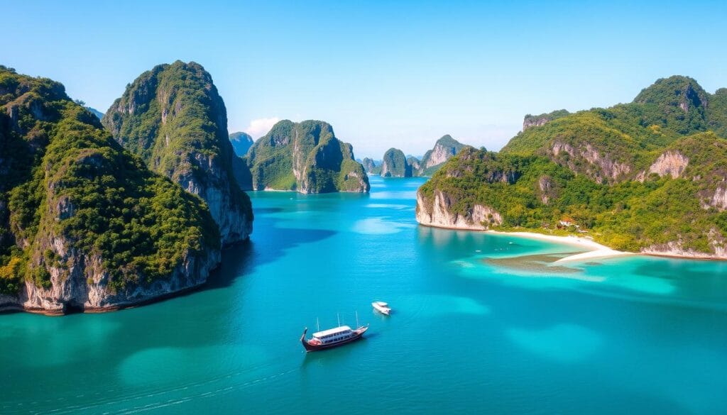 Ha Long Bay and Phi Phi Island Landscape