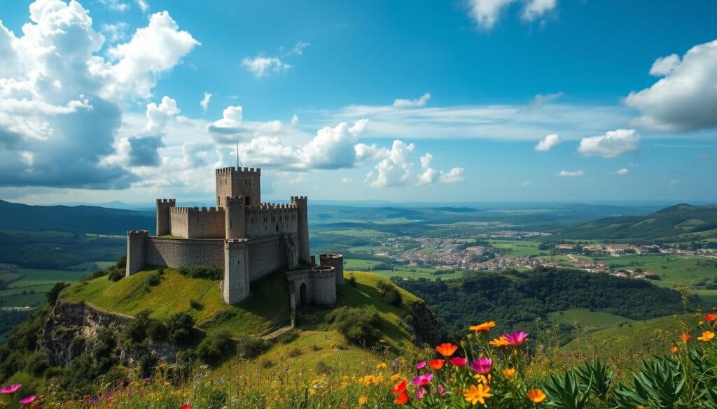 Medieval Portuguese Castle Landscape