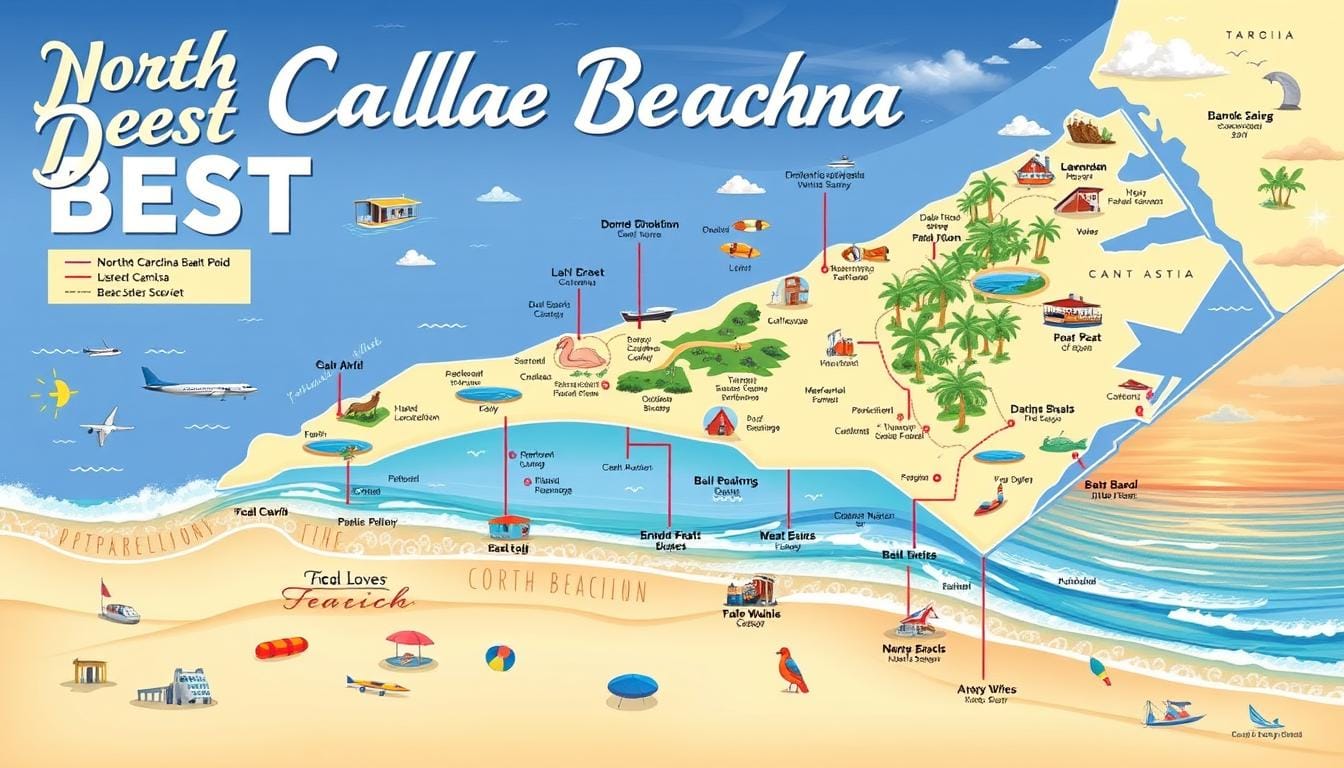 North Carolina beaches map