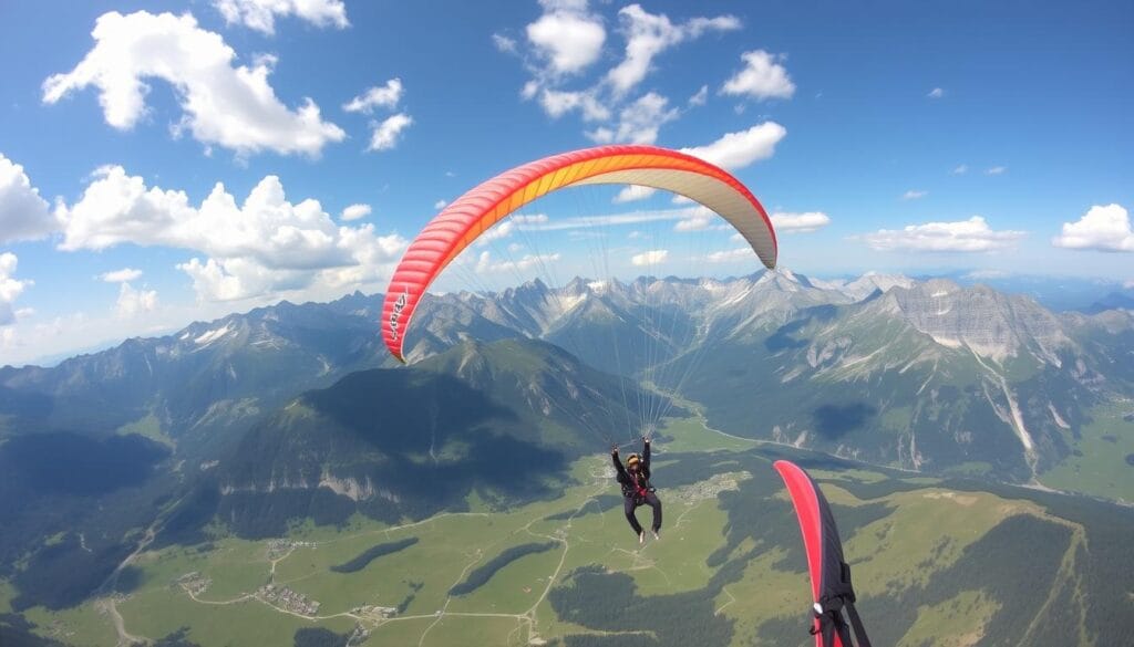 Paragliding in Swiss Mountains