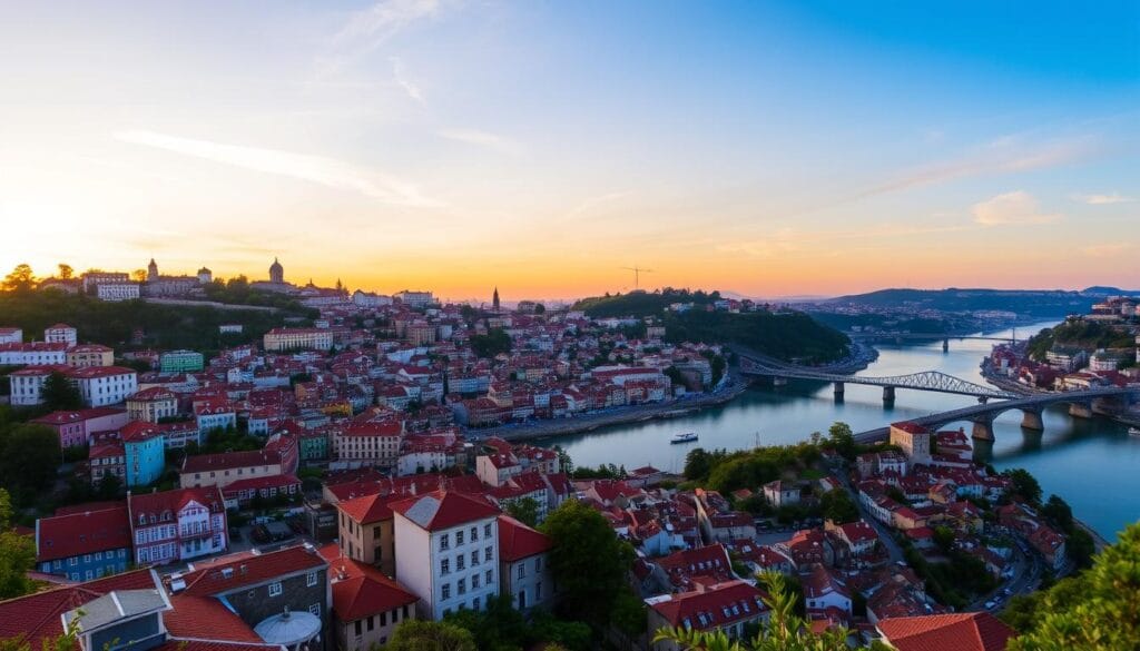 Porto Cityscape and Douro River