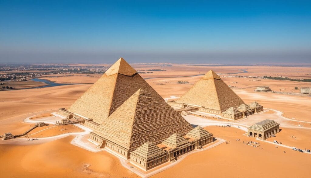 Pyramids of Giza Aerial View