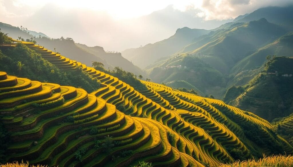 Sapa Terraced Rice Fields Landscape