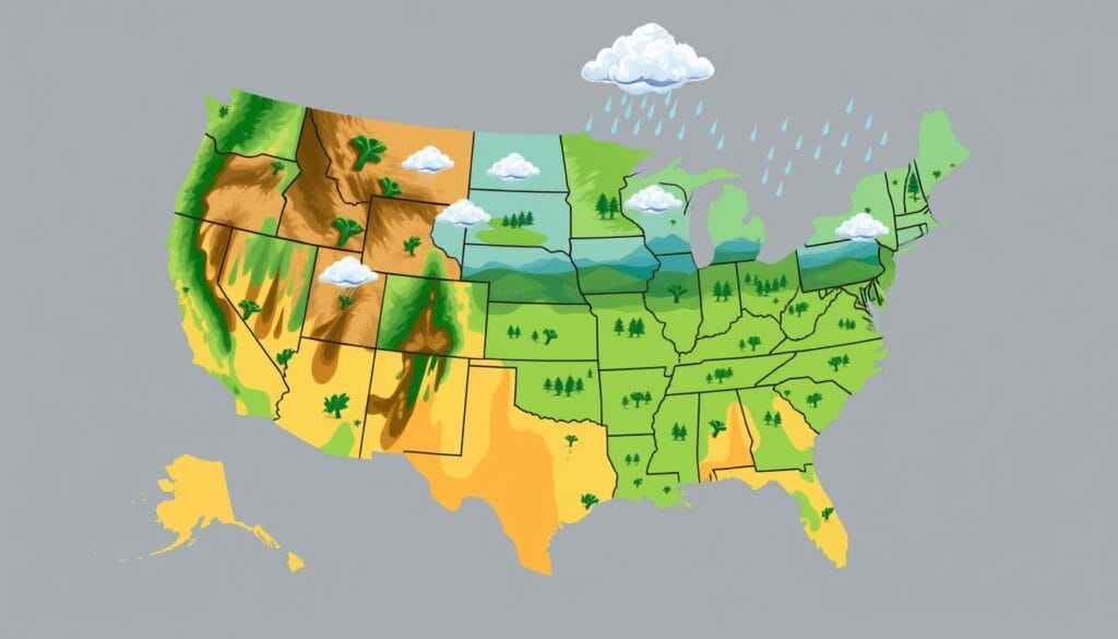 US Rainfall Comparison Map